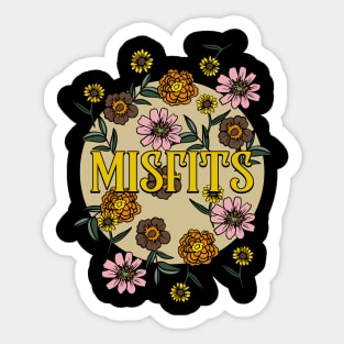 Misfits Name Personalized Flower Retro Floral 80s 90s Name Style Sticker